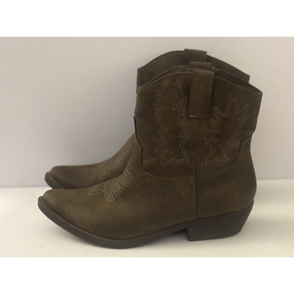 Me Too Boots Brown Western Cowgirl Boots Size‎ 7.5M Ankle
